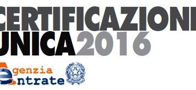 CU 2016 (Certificazione Unica dei Redditi) e modello 770 Semplificato 2016 (per anno 2015): ISTRUZIONI OPERATIVE